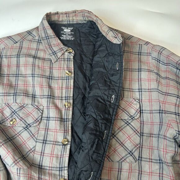 Grit Iron Workwear Quilt Lined Flannel Shirt Mens 2XL Button Up Jacket Plaid - Picture 8 of 9